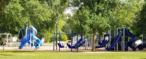Peterson Park playground equiptment in Mattoon, Illinois